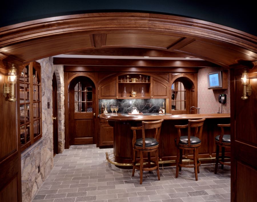 Basement Bar - Potomac Falls, VA - Thomas French Architect, PC ...